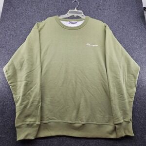 Champion Men's Powerblend Fleece Crew Neck Sweatshirt Color Olive Green Xl